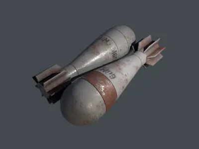 Mortar Projectile 60mm M69 3D model