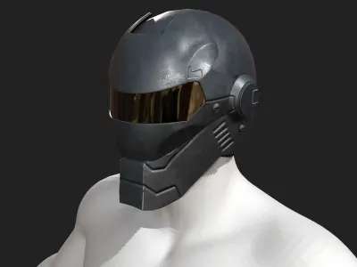 Helmet scifi military combat  Low-poly 3D model buy