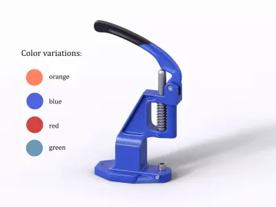 Snap button machine  Low-poly 3D model