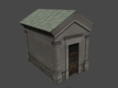 Old crypt Low-poly 3D model