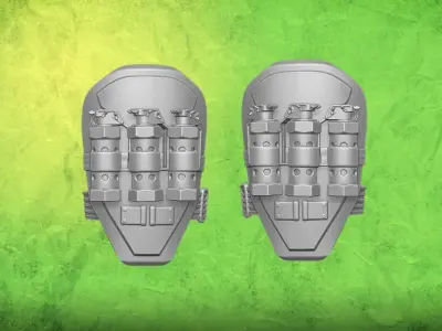 Deathrider Shoulder Armor 3D printable files for Action Figures 3D print model