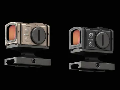 Aimpoint ACRO P2 Advanced Compact Reflex Optic Low-poly 3D model