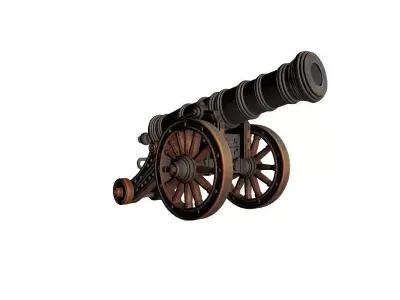 Old War Canon 3D Model 3D print model purchase