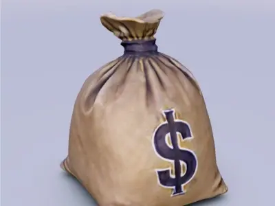 3D Bag Money 3D model