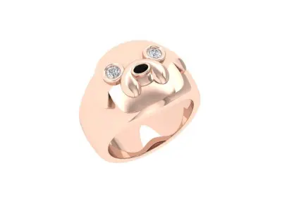 Jake the Dog engagement ring  3D print model