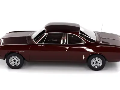 chevrolet corvair 1966- 1969 detailed vintage car 3D model