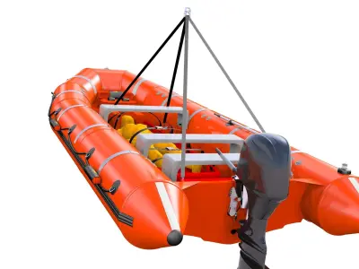 SOLAS RESCUE BOAT RHIB 3D model