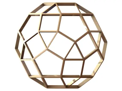 Wireframe Shape Rhombicosidodecahedron 3D print model