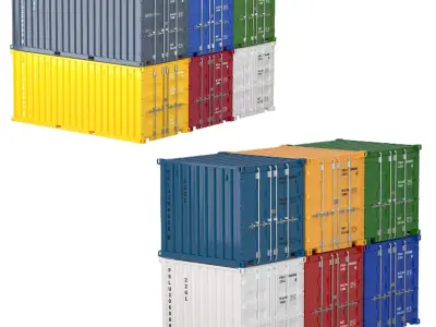 Shipping Container Collection 3D model