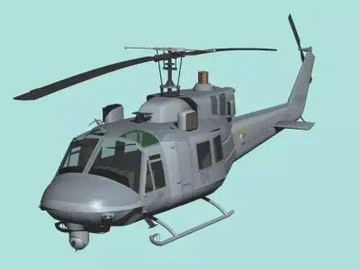 U S MARINES UH-1N Free 3D model