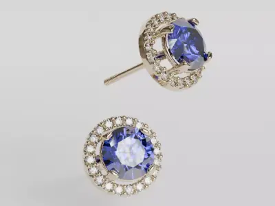 round earrings 3D print model