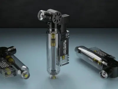 Gas Torch Low-poly 3D model purchase