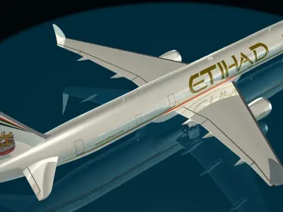 Etihad Boeing 777 - 9X 3D model