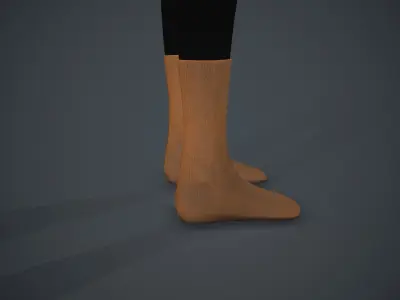 Brown Socks Style 3  Low-poly 3D model
