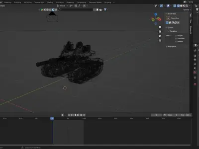 Modern Tank 3D  Low-poly 3D model