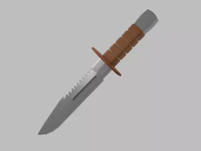 Knife Low-poly 3D model