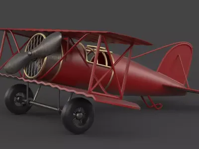 Vintage Airplane 3D model purchase