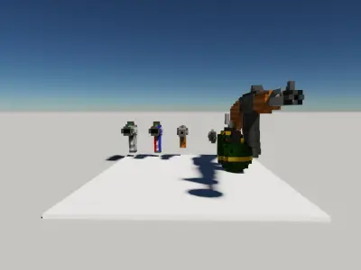 Gun Mini Pack  1 Free low-poly 3D model