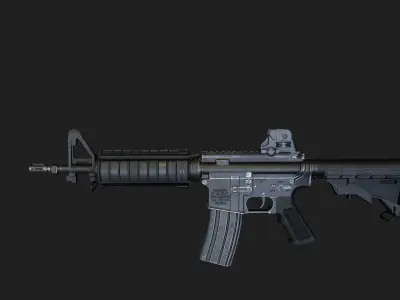 M4A1 game-ready model PBR ar - rifle Low-poly 3D model