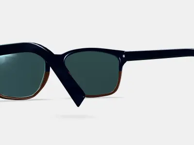 Barkley Sunglasses in Antique Shale Fade Low-poly 3D model
