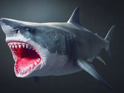 Great White Shark 3D model 3