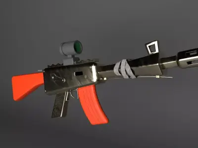 Fantacy gun Low-poly 3D model