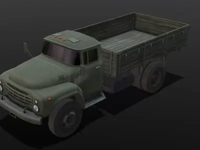 Truck 3D Model Low-poly 3D model by InfiniteSolution3D