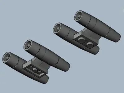supercruise jet engines up and downside for brick players 3D print model