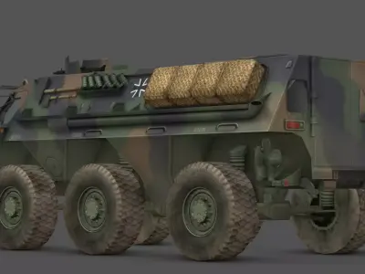 TPz Fuchs Armored Vehicle Low-poly 3D model
