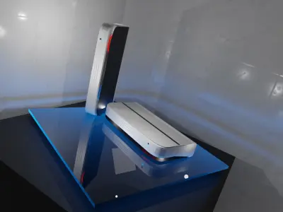 3D MODLE camera on table Low-poly 3D model