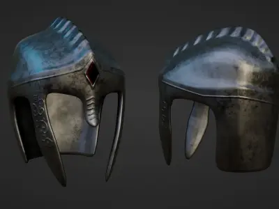 helmet armor Low-poly 3D model