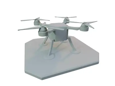 Low-polygon Drone modelwithAnim Low-poly 3D model