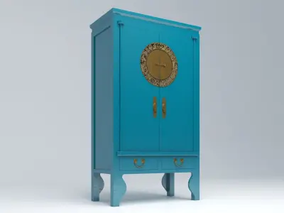 CHINESE WEDDING CABINET Low-poly 3D model