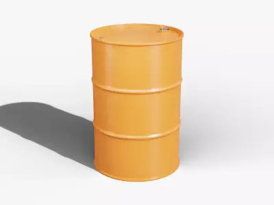 Steel Barrel - Orange - Clean 3D model