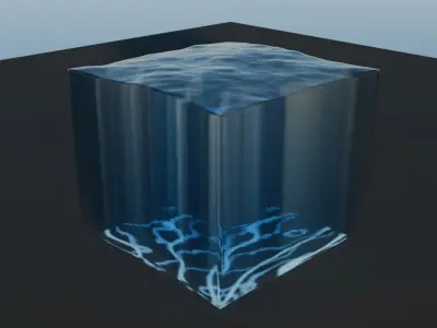 water animation moving water used for making lakes or oceans Low-poly 3D model