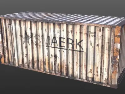 Container 3d Model PBR Game Ready shipping Low-poly 3D model