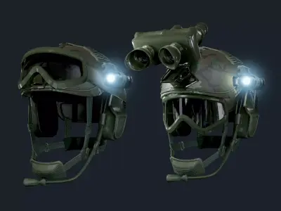 Military Helmet Game Ready Low-poly 3D model