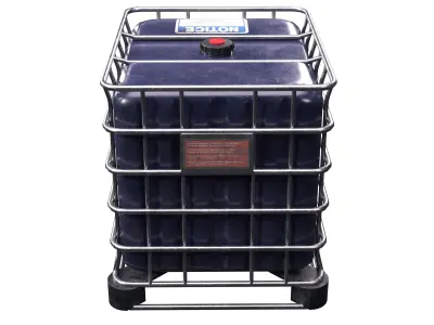 Intermediate Blue Bulk Container Low-poly 3D model