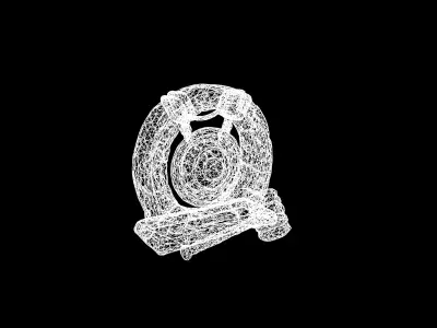 Low Poly Stylized Ancient Mossy Gong - Mallet Low-poly 3D model