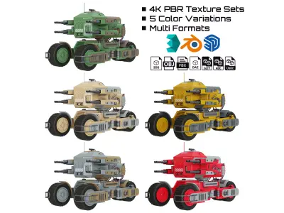 UGV Concept-2-All Colors 3D Model Pack