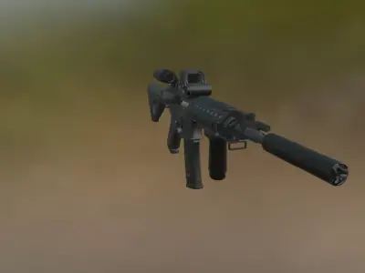 M4 Carbine 3D model 4