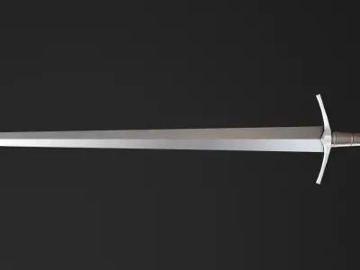 Medieval Sword Free low-poly 3D model