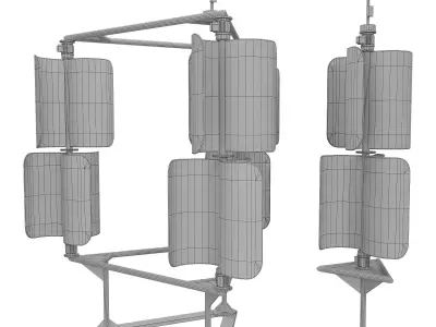 Vertical wind turbine  2 3D model