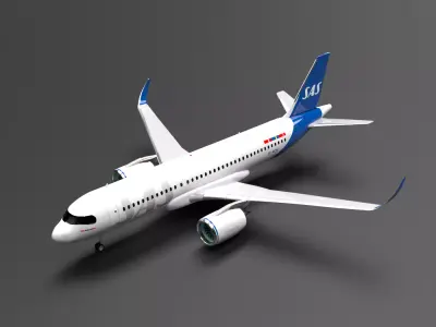 Airbus A320 NEO SAS Livery  3D model