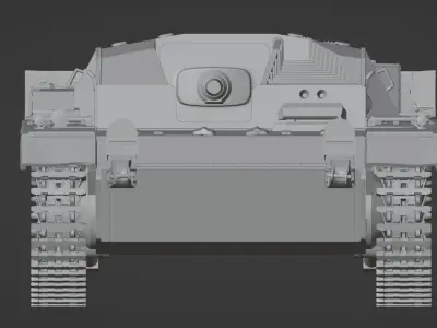 H0 1-87 scale WW2 StuG III Ausf A 3D print model