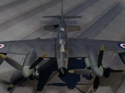 DeHavilland SeaHornet NF-21 3D model
