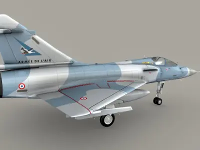 Mirage 2000 Low-poly 3D model by Boba3d