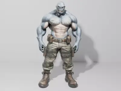 Military Monster 3D Model Low-poly 3D model