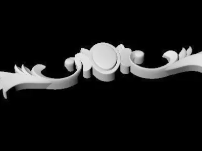 Central decor ornament for furniture Free 3D model 6