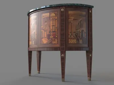 Demi Lune Console Table 3D model